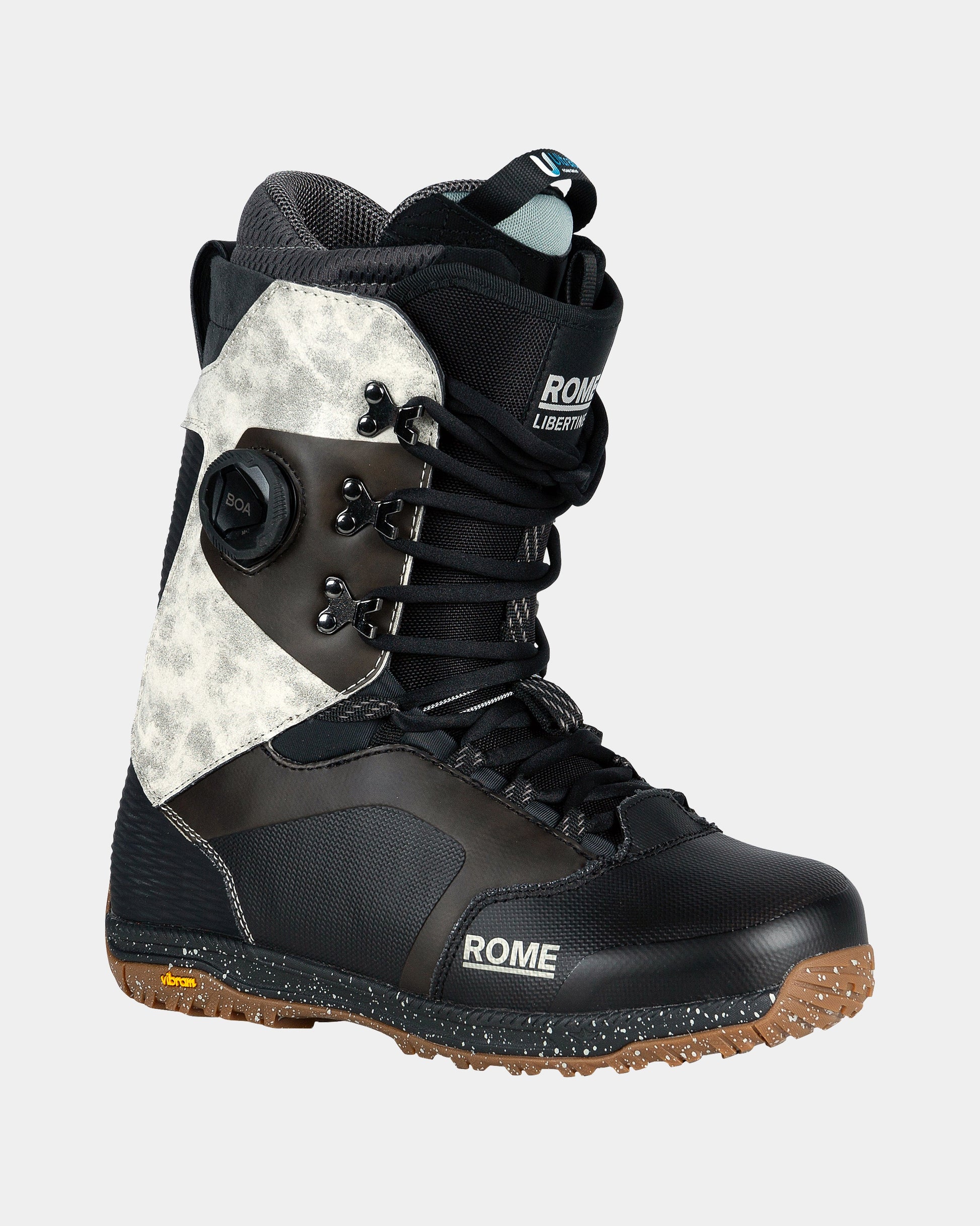 features-bg-black/white Libertine Hybrid Boa 2025 | Rome Snowboards™ snowboard boots men