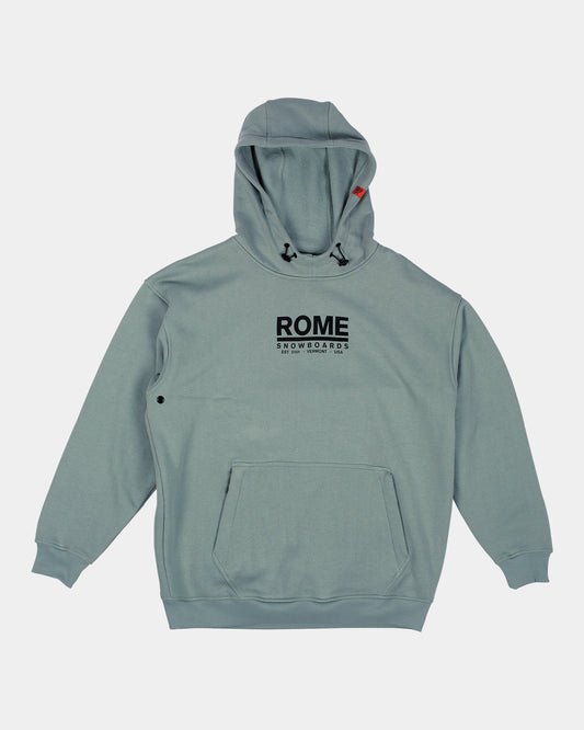 Snowboarding hoodie in gray. Riding Hoodie 2025 | Rome Snowboards™ 2025.